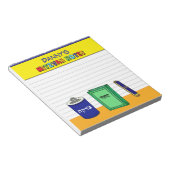 Personalisierte Mitzvah-Objekte - farbenfroh Notizblock (angewinkelt)