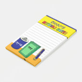 Personalisierte Mitzwa-Artikel - Bunt Post-it Klebezettel (angewinkelt)