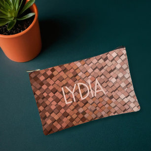 Personalisierte Mocha-Mousse-Accessoire-Tasche Zubehörtasche