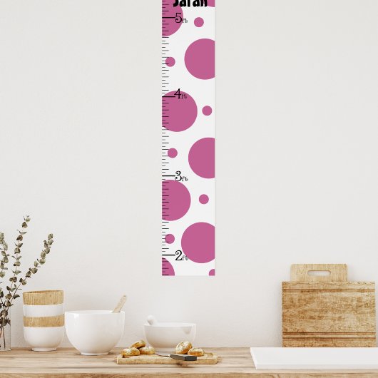 Personalisierte Mod Dots Growth Chart Poster (Küche)