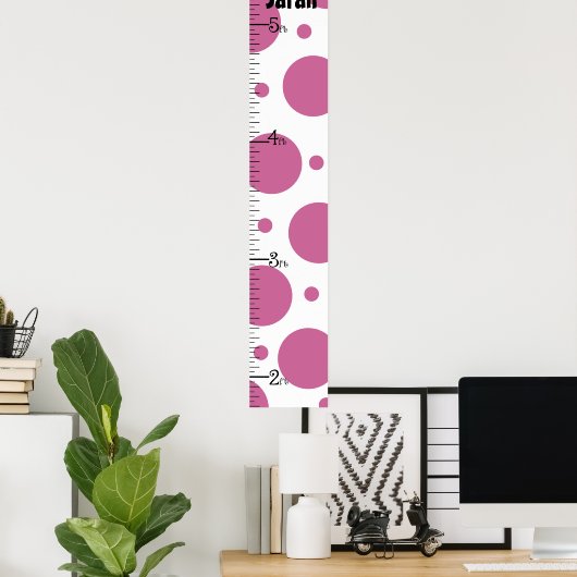 Personalisierte Mod Dots Growth Chart Poster (Heimbüro)