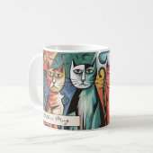 Personalisierte Mod-Katzen Kaffeetasse (Vorderseite Links)