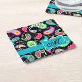 Personalisierte Mod Paisley Rechteckiger Pappuntersetzer (angewinkelt)