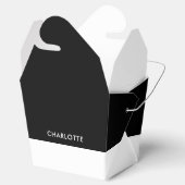 Personalisierte Mode Luxus Schwarz-Weiß Streifen Geschenkschachtel (Geöffnet)