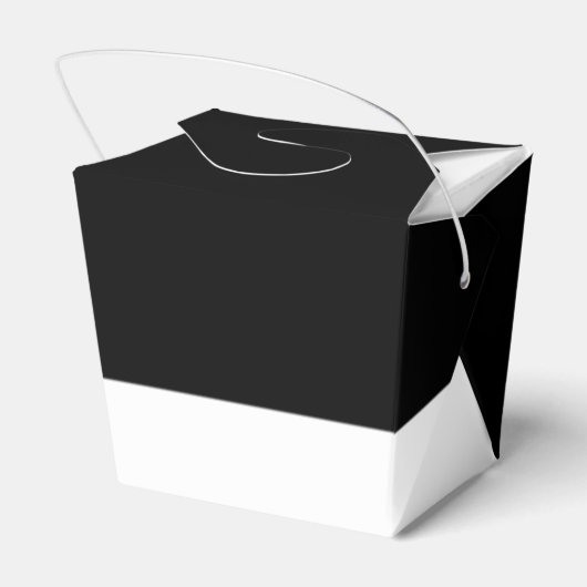 Personalisierte Mode Luxus Schwarz-Weiß Streifen Geschenkschachtel (Rückseite)