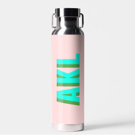 Personalisierte Modern Shadow Monogram-Initialen Trinkflasche