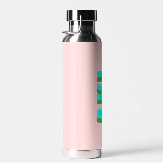 Personalisierte Modern Shadow Monogram-Initialen Trinkflasche (Rechts)