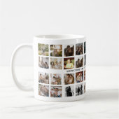 Personalisierte moderne 40-Foto-Collage und Text-G Kaffeetasse (Links)