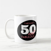 Personalisierte moderne 50 und prächtige Tasse (Links)