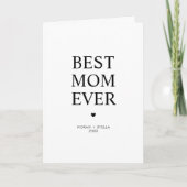 Personalisierte moderne beste Mutter überhaupt Karte (Vorderseite)