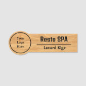 Personalisierte moderne Bezeichnung Tag, Holz fert Namensschild (Vorderseite)