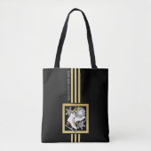 Personalisierte moderne Black Gold Glitzer Ice Ska Tasche (Vorderseite)