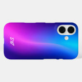 Personalisierte moderne blaue iPhone-Hülle Case-Mate iPhone Hülle (Rückseite (Horizontal))