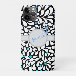 Personalisierte moderne Blume Blau aquamarin ombre Case-Mate iPhone Hülle