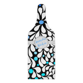 Personalisierte moderne Blume Blau aquamarin ombre Schneidebrett