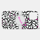 Personalisierte moderne Blume mit rosa Ober Case-Mate iPhone Hülle (Rückseite (Horizontal))