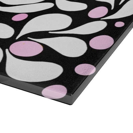 Personalisierte moderne Blume mit rosa Ober Schneidebrett (Ecke)