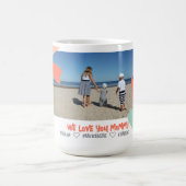 Personalisierte moderne Blume Text und Foto Kaffeetasse (Mittel)
