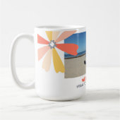 Personalisierte moderne Blume Text und Foto Kaffeetasse (Links)