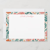 Personalisierte moderne Blumenmagensonde Dankeskarte (Vorderseite)