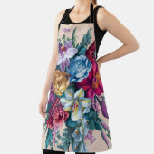 Personalisierte moderne blumenmonogramm schürze (InSitu)