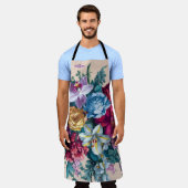 Personalisierte moderne blumenmonogramm schürze (Getragen)