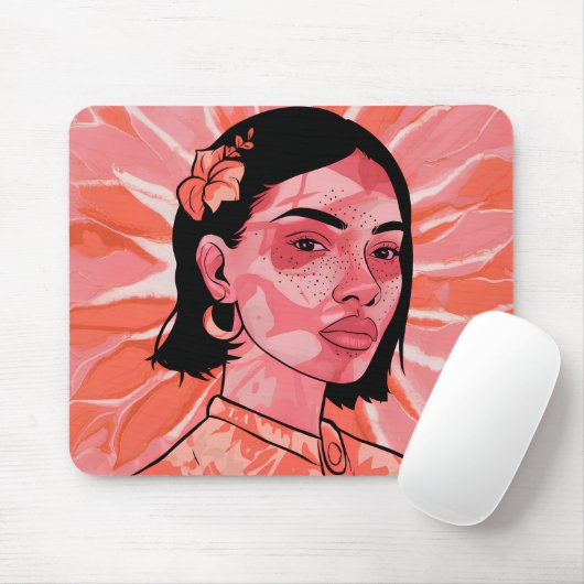 Personalisierte moderne bohenhafte feministische m mousepad (Mit Mouse)