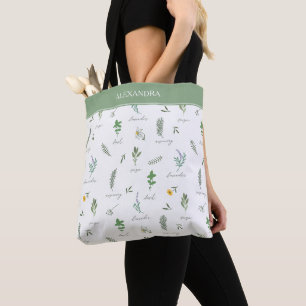 Personalisierte moderne botanische Tragetasche Tasche