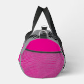 Personalisierte moderne Buchstaben Teens Pink grau Duffle Bag (Rechts)