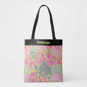 Personalisierte moderne Bud & Blume Muster Tote Ta Tasche (Vorderseite)