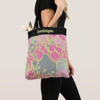Personalisierte moderne Bud & Blume Muster Tote Ta Tasche