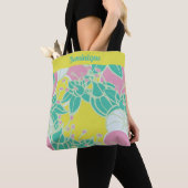 Personalisierte moderne Bud & Blume Muster Tote Ta Tasche (Von Nahem)
