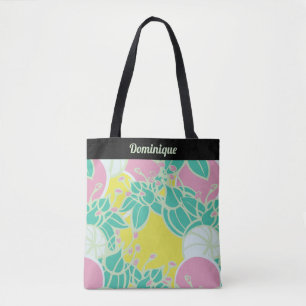 Personalisierte moderne Bud & Blume Muster Tote Ta Tasche