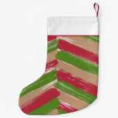 Personalisierte moderne Bürsten-Anschläge Kleiner Weihnachtsstrumpf (Rückseite)