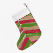 Personalisierte moderne Bürsten-Anschläge Kleiner Weihnachtsstrumpf (Rückseite (Hängend))