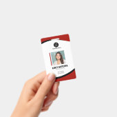 Personalisierte moderne Corporate Employee ID Red Ausweis (Handheld)