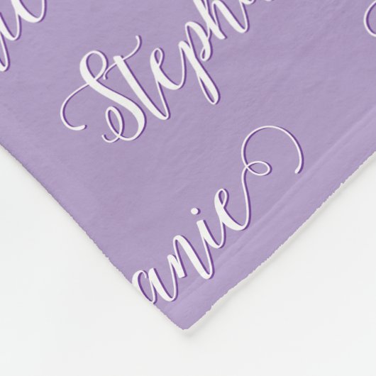 Personalisierte moderne Dekorationsskripte Lila Fleecedecke (Ecke)