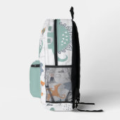 Personalisierte, moderne Dinosaurier, trendige Kin Bedruckter Rucksack (Rechts)