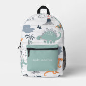 Personalisierte, moderne Dinosaurier, trendige Kin Bedruckter Rucksack (Vorderseite)