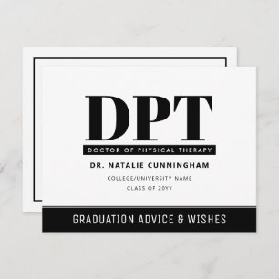 Personalisierte moderne DPT Abschluss Beratung & W Mitteilungskarte