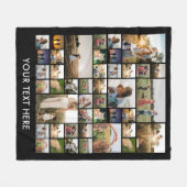 Personalisierte, moderne, einfache FotoCollage Fleecedecke (Vorderseite (Horizontal))