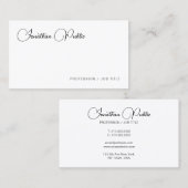Personalisierte moderne, einfache Typografie Visitenkarte (Vorne/Hinten)