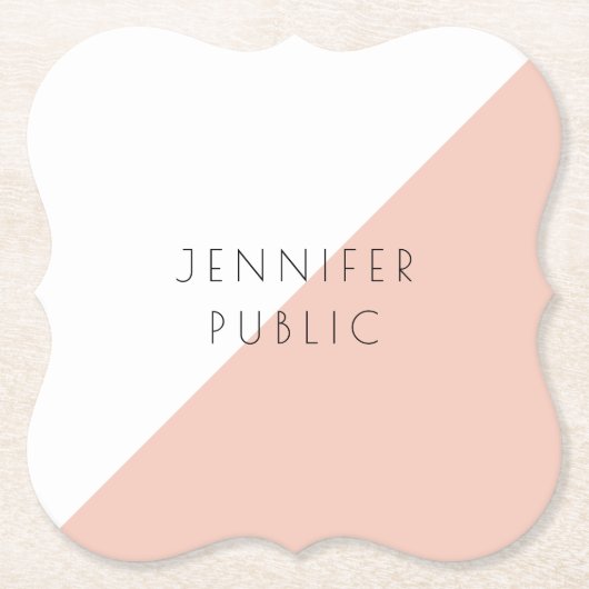 Personalisierte moderne Elegant Simple Template Tr Untersetzer (Vorderseite)