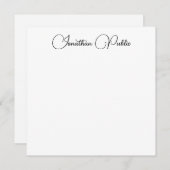 Personalisierte moderne Elegant-Template-Typografi Mitteilungskarte (Vorne/Hinten)
