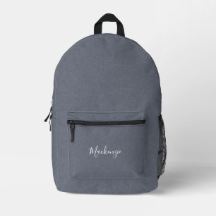 Personalisierte moderne elegante blaue graue Leine Bedruckter Rucksack