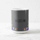 Personalisierte moderne elegante Blumen Kaffeetasse (Mittel)