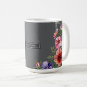 Personalisierte moderne elegante Blumen Kaffeetasse (VorderseiteRechts)