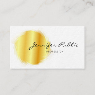 Personalisierte moderne elegante Handschrift Gold Visitenkarte