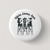 Personalisierte, moderne, elegante Hexen Weinbar Button (Vorderseite)