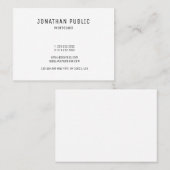 Personalisierte moderne elegante minimalistische V Visitenkarte (Vorne/Hinten)